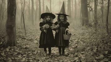 children kids halloween scary vintage photography masks 19th century horror costumes party photo