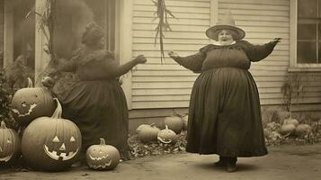 children kids halloween scary vintage photography masks 19th century horror costumes party photo