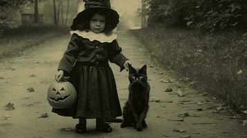 children kids halloween scary vintage photography masks 19th century horror costumes party photo