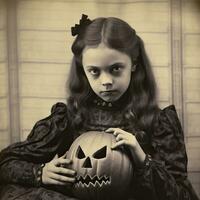 children kids halloween scary vintage photography masks 19th century horror costumes party photo