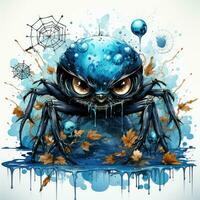 spider web pumpkin Halloween illustration artwork scary horror isolated tattoo creepy fantasy cartoon photo