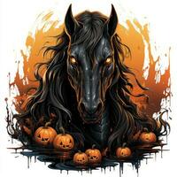 horse rider reaper death Halloween illustration scary horror design tattoo vector fantasy photo