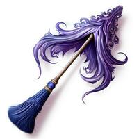 broom besom witch Halloween illustration scary horror design tattoo vector isolated sticker fantasy photo