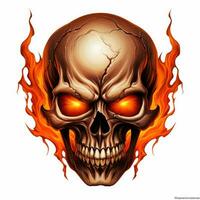 skull eyes Halloween illustration scary horror design tattoo vector isolated sticker fantasy photo