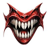 mouth teeth vampire fangs Halloween illustration scary horror design tattoo vector isolated fantasy photo