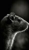 rat mouse macro close portrait studio silhouette photo black white backlit motion contour tattoo