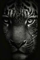 jungle tiger studio silhouette photo black white vintage backlit portrait motion contour tattoo