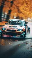 jdm japanese drifting car professional photo smoke dynamic in motion track sport tuning photography