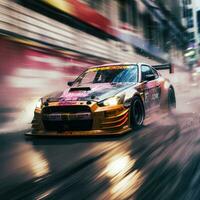 jdm japanese drifting car professional photo smoke dynamic in motion track sport tuning photography