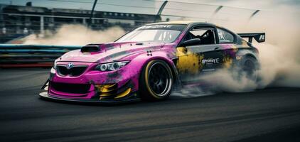 jdm japanese drifting car professional photo smoke dynamic in motion track sport tuning photography