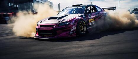 jdm japanese drifting car professional photo smoke dynamic in motion track sport tuning photography