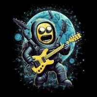 minion bass guitar tshirt design mockup printable cover tattoo isolated vector illustration artwork photo