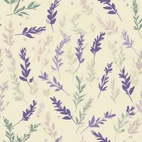 purple lavender flowers seamless pattern floral scrapbooking sheet design pastel print painting photo