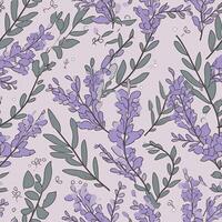 purple lavender flowers seamless pattern floral scrapbooking sheet design pastel print painting photo