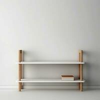 hinged shelf modern Scandinavian interior furniture minimalism wood light ikea studio photo