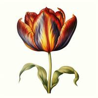 tulip detailed watercolor painting fruit vegetable clipart botanical realistic illustration photo