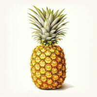 ananas detallado acuarela pintura Fruta vegetal clipart botánico realista ilustración foto