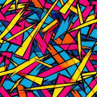 expressive graffiti neon artistic playful illustration design print geometric acid shapes style photo