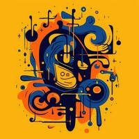 expressive graffiti neon artistic playful illustration design print geometric acid shapes style photo