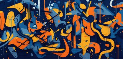 expressive graffiti neon artistic playful illustration design print geometric acid shapes style photo