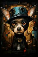 dog puppy mysterious fantasy dark illustration creepy painting magic drawing book artwork photo