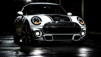 mini cooper photography powerful racing car auto performance show automobile luxury exhibition photo