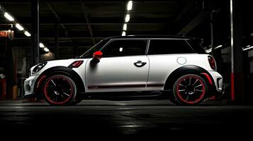 mini cooper photography powerful racing car auto performance show automobile luxury exhibition photo