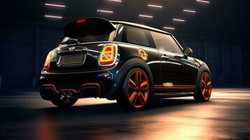 mini cooper photography powerful racing car auto performance show automobile luxury exhibition photo