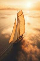 yacht boat sea sailing wind speed navigation freedom relaxation flow romantic photography aerial photo