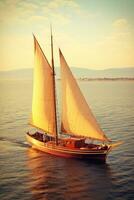 yacht boat sea sailing wind speed navigation freedom relaxation flow romantic photography aerial photo