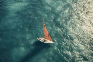 yacht boat sea sailing wind speed navigation freedom relaxation flow romantic photography aerial photo