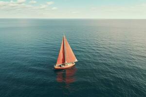 yacht boat sea sailing wind speed navigation freedom relaxation flow romantic photography aerial photo