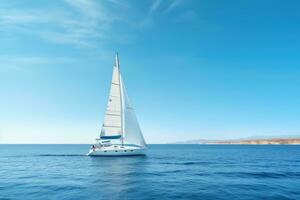 yacht boat sea sailing wind speed navigation freedom relaxation flow romantic photography aerial photo