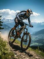 bike ride photo helm Mountains tourism searching speed extreme cycling freedom motion outdoors