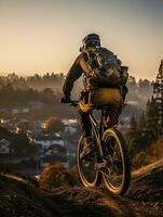 bike ride photo helm Mountains tourism searching speed extreme cycling freedom motion outdoors