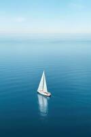 yacht boat sea sailing wind speed navigation freedom relaxation flow romantic photography aerial photo