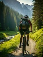 bicicleta paseo foto timón montañas turismo buscando velocidad extremo ciclismo libertad movimiento al aire libre