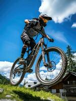 bike ride photo helm Mountains tourism searching speed extreme cycling freedom motion outdoors