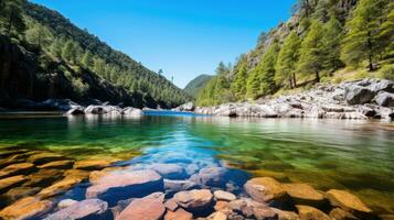 lake bridge silence zen peaceful landscape freedom scene beautiful nature wallpaper photo