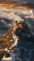 China aéreo torre antiguo pagoda pacífico paisaje libertad escena hermosa fondo de pantalla foto