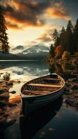 boat lake autumn tranquility grace landscape zen harmony rest calmness unity harmony photography photo