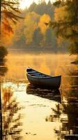 boat lake autumn tranquility grace landscape zen harmony rest calmness unity harmony photography photo