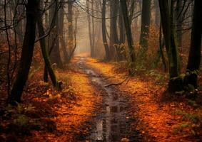 autumn leaves orange tranquility grace landscape zen harmony calmness unity harmony photography photo