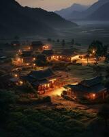 night village lights tranquility grace landscape zen harmony calmness unity harmony photography photo