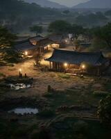 night village lights tranquility grace landscape zen harmony calmness unity harmony photography photo