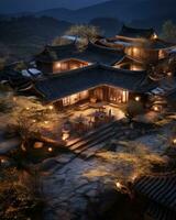 night village lights tranquility grace landscape zen harmony calmness unity harmony photography photo