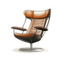 Armchair retro futuristic furniture sketch illustration hand drawing reference designer idea photo