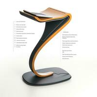 lectern retro futuristic furniture sketch illustration hand drawing reference designer idea photo