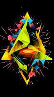 abstract geometric aggressive pattern background expressive graffiti vector tattoo wallpaper photo