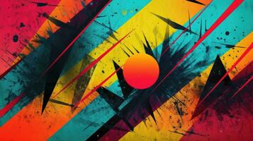 abstract geometric aggressive pattern background expressive graffiti vector tattoo wallpaper photo